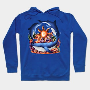 Marine life fish cycle Hoodie